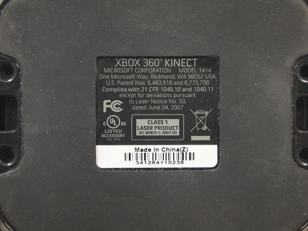 Official Microsoft Xbox 360 Kinect Sensor Model 1414 with Kinect Adventures Game