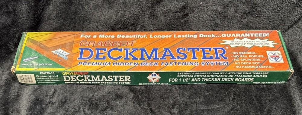 Grabber DECKMASTER DMP175-100 Hidden Bracket System 95% Complete w/ INSTRUCTIONS