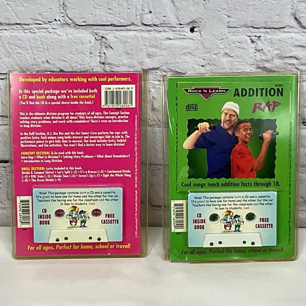 Rock 'N Learn Addition Rap & Division Rap Educational Fun *Missing Division CD*
