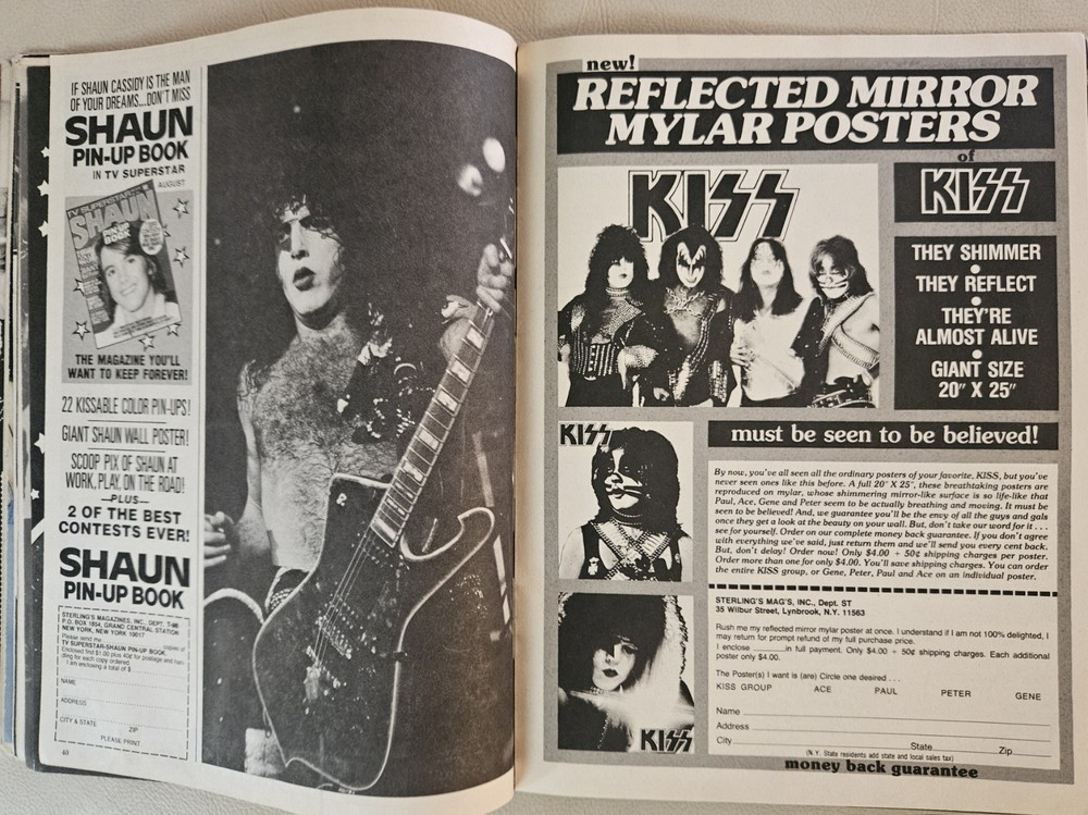 TV SUPERSTAR KISS PINUP BOOK 1978