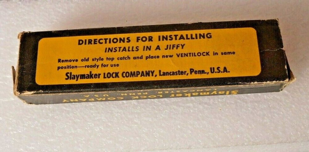 Vintage Slaymaker Ventilock Window Latch Lock Solid Brass Top Catch ONLY
