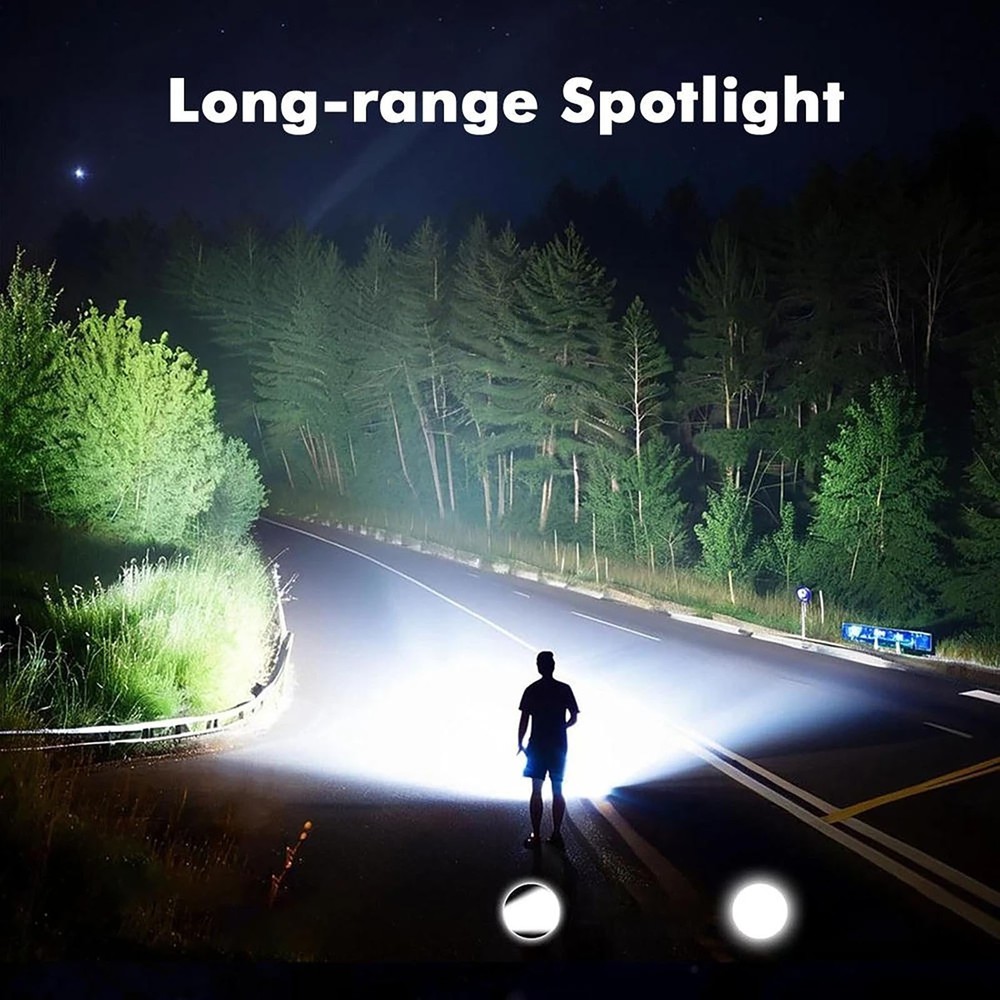 For Garage Magnetic Work Light USB Rechargeable LED Flashlight with Multi Colors