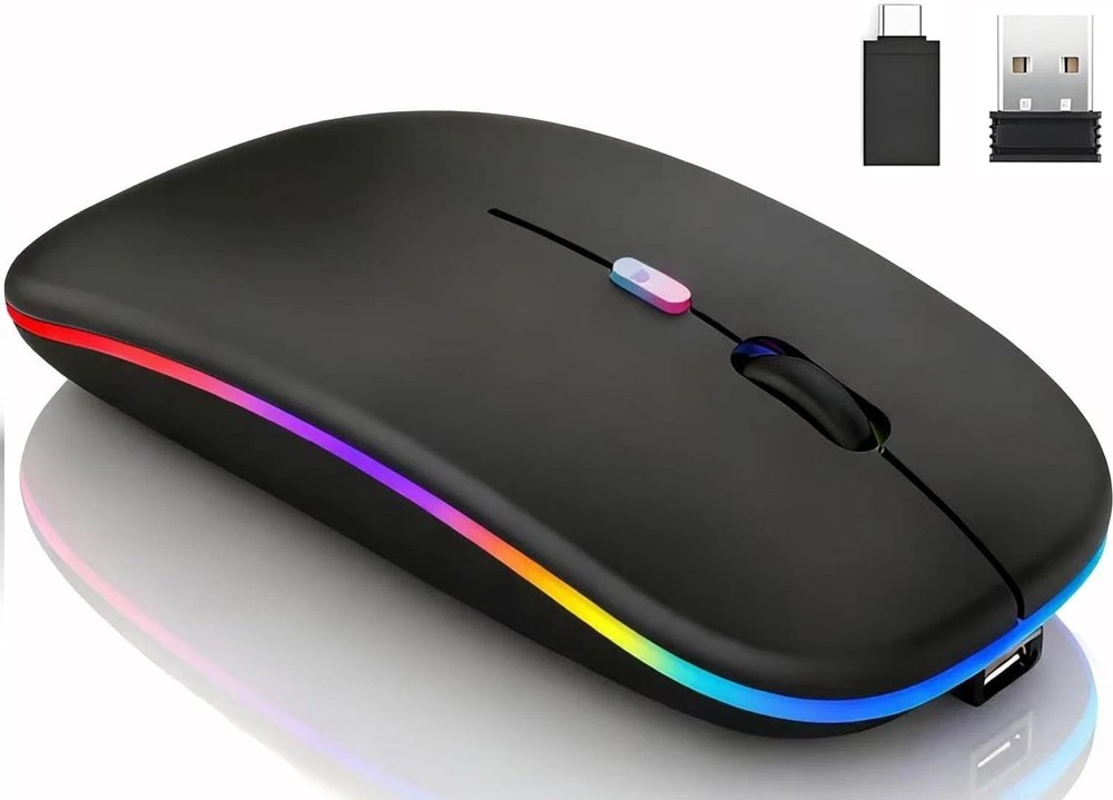 Wireless Bluetooth Mouse for MacBook (Bluetooth 5.2/3.0 and 2.4GHz USB type C )