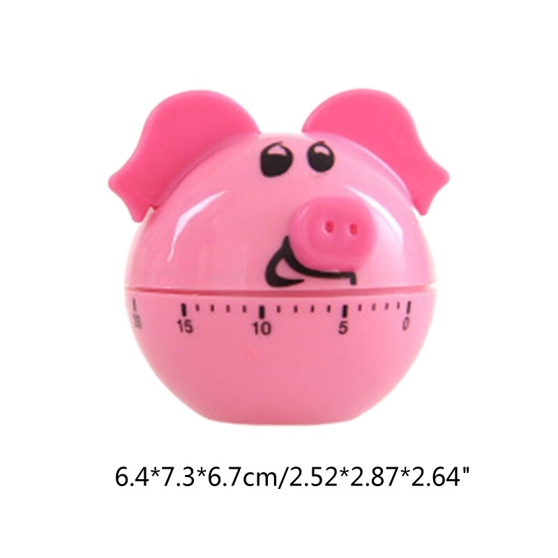 Pig Shape Kitchen Timer Kids for Time Management Reminder 60 Countdo