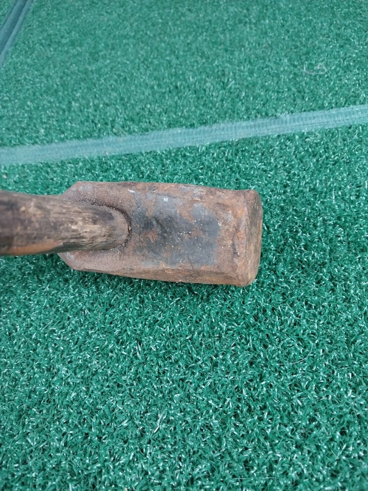 Antique Blacksmith Hammer 4-1/2 Inch Steel With Handle
