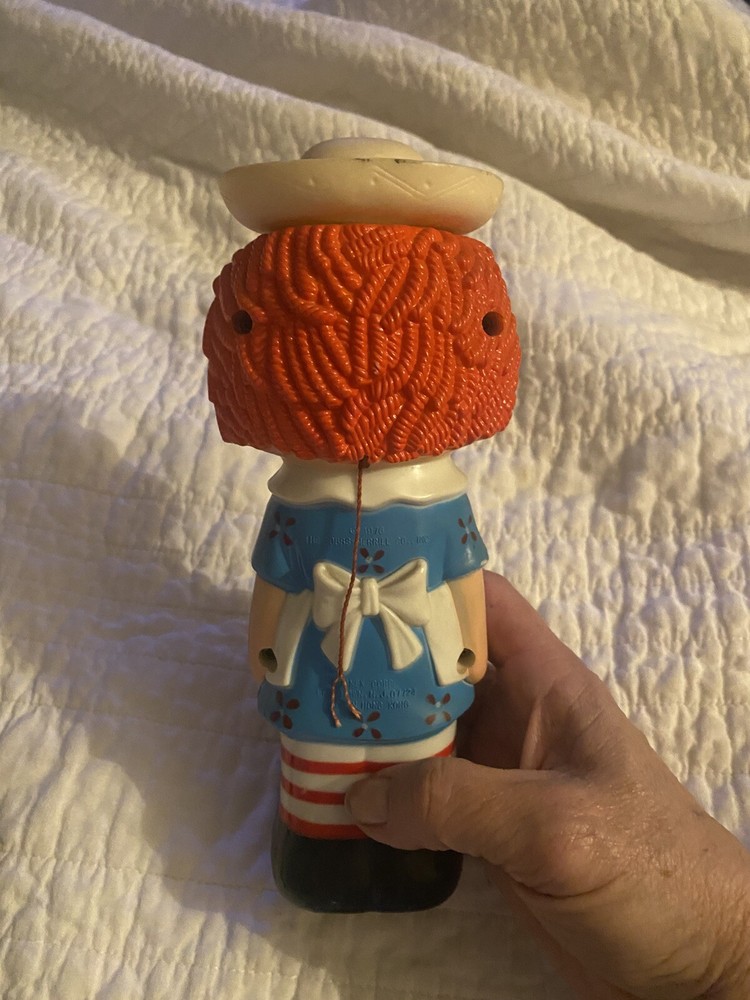 Vintage 1976 Bobbs-Merrill Co. Raggedy Ann Plastic Flashlight