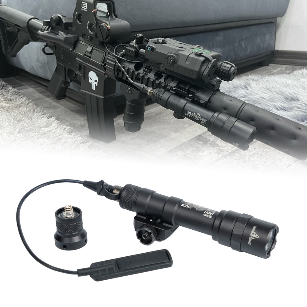 M600B Scout Light LED Flashlight w/ Tail Switch Controller Rifle Scout Light