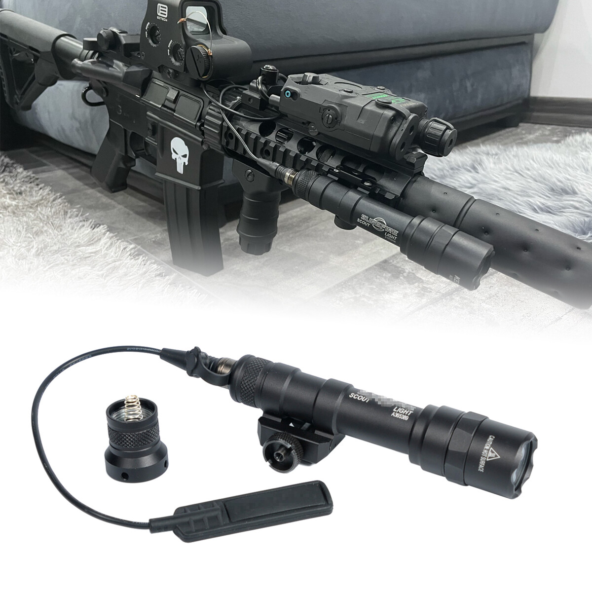 Tactical M600B Scout Light Rifle Flashlight with Remote Pressure Switch