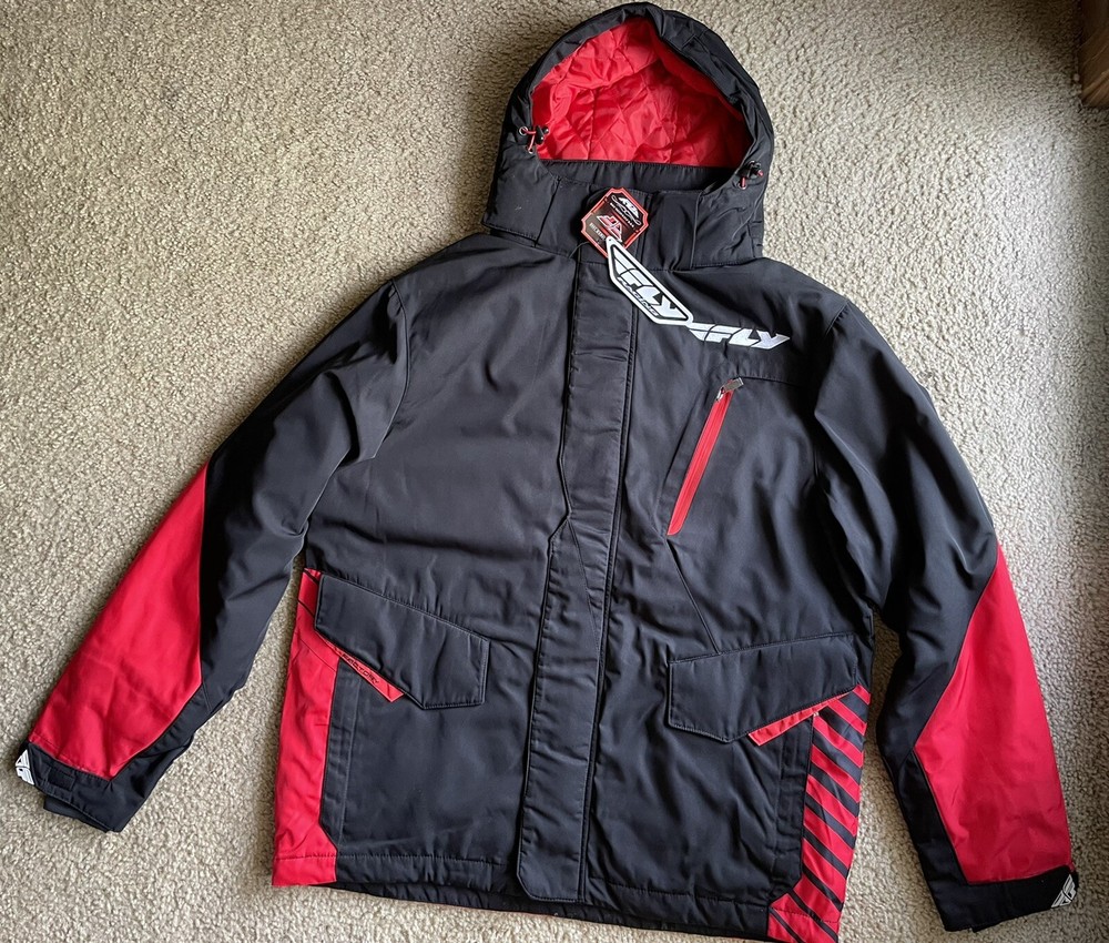 Men's FLY Racing Jacket Black/Red Size XL