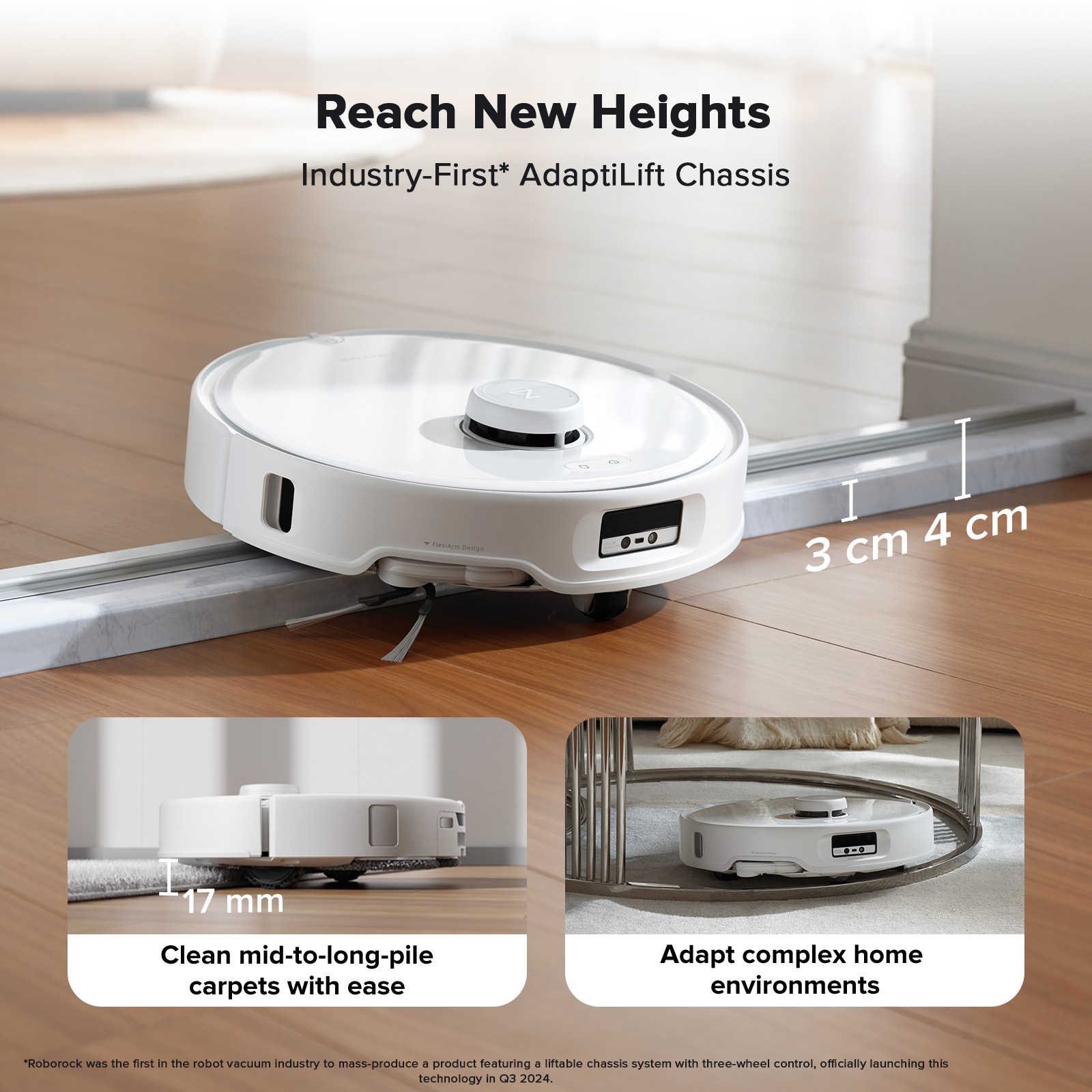 Roborock Qrevo Curv Vacuum&Mop,18500Pa,Zero-Tangling,FlexiArm Tech - Refurbished