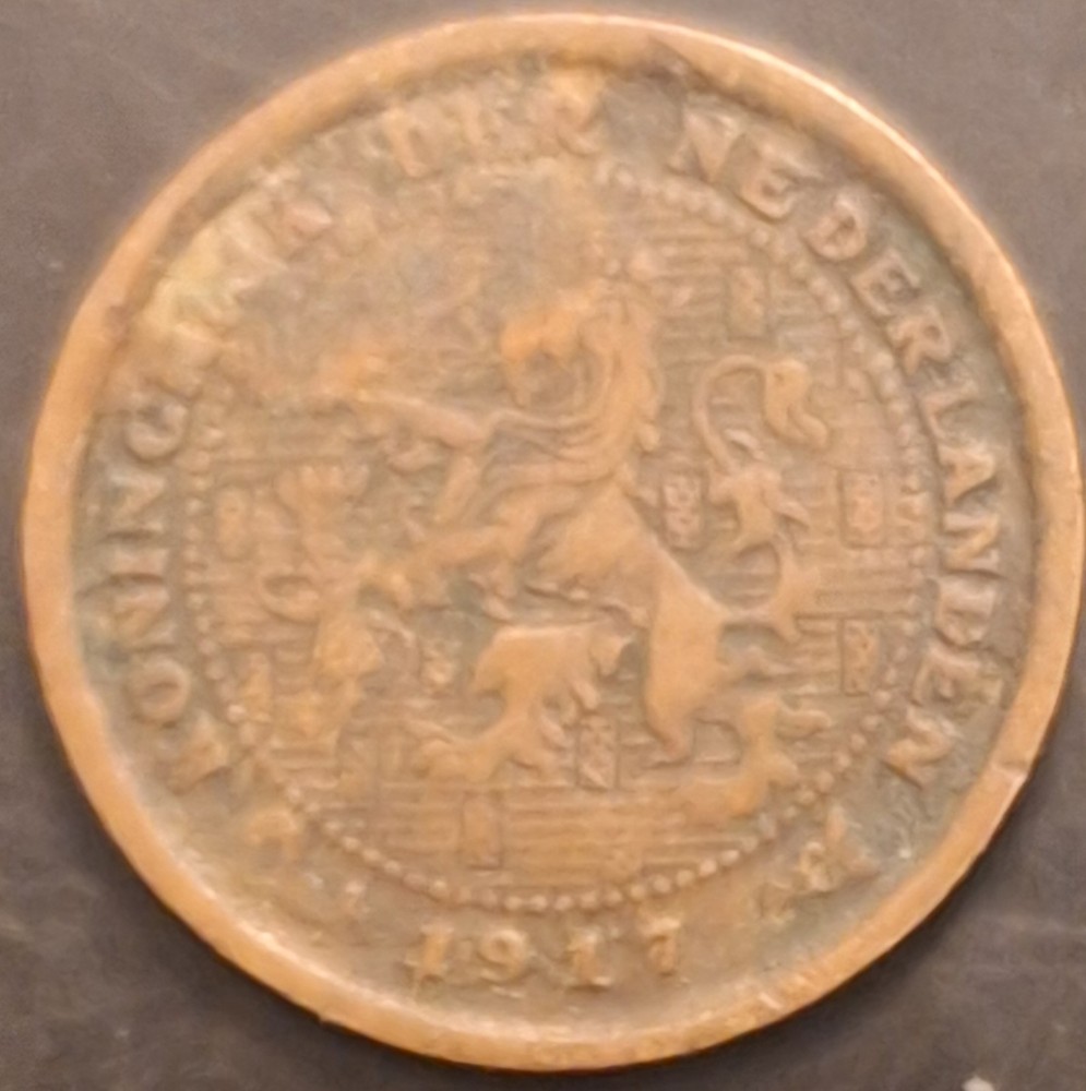 Netherlands 1/2 Cent 1917 F