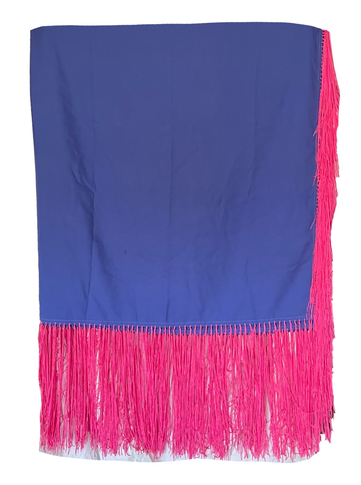 PowWow Regalia Fringed Purple Shawl Pink 14" Fringe 128 x 62"