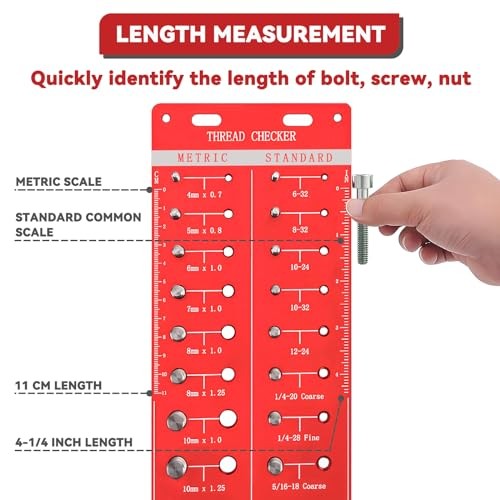 Thread Checker, 34 Nut and Bolt Thread Checker, Bolt Size and Thread Gauge,