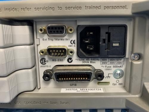 Agilent HP 34970A Data Acquisition Switch Unit Passes Self Test