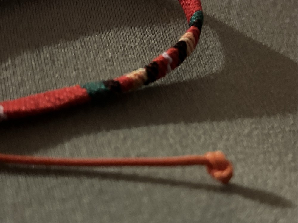 NEW BOHO BRAID THREAD FRIENDSHIP BRACELET ADJUSTABLE THICKER ORANGE