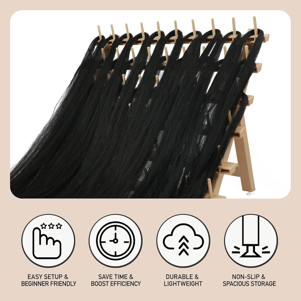 Braid Rack 60 Spools, PP Braiding Hair Stand, Thread Rack, Sewing Organizer, Qui