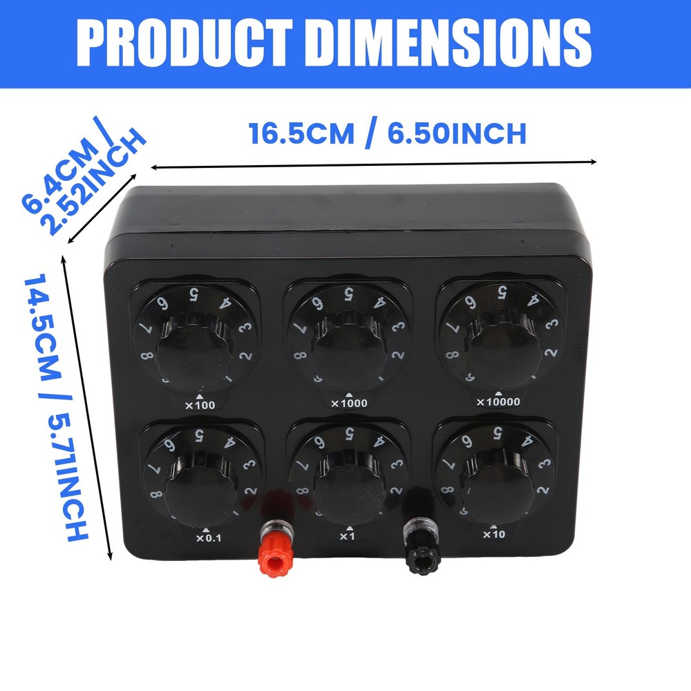 0-99999.9 Ohm Simple Resistor Box Precision Resistor with Variable D9920