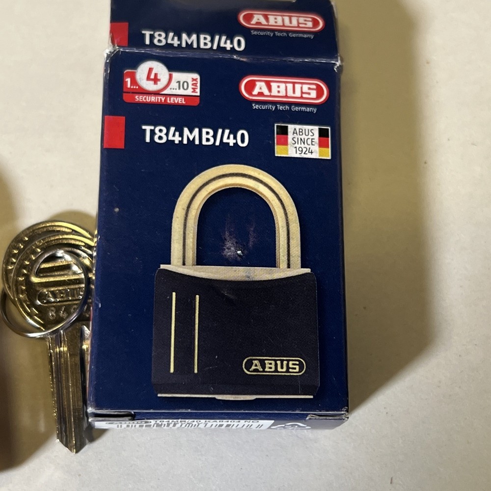 Abus T84MB/40 Yellow Rustproof Padlock KA 8404