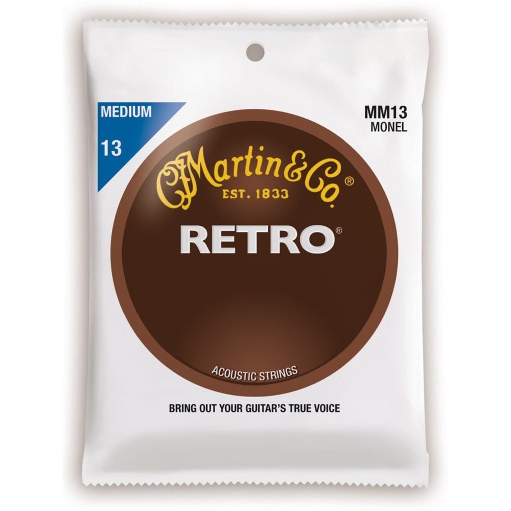 Martin MM13 Retro Monel Acoustic Guitar Strings, Medium