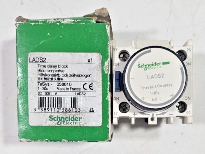 Schneider Electric LADS2 ON DELAY TIMER TIMING 1-30SADD ON BLOCK