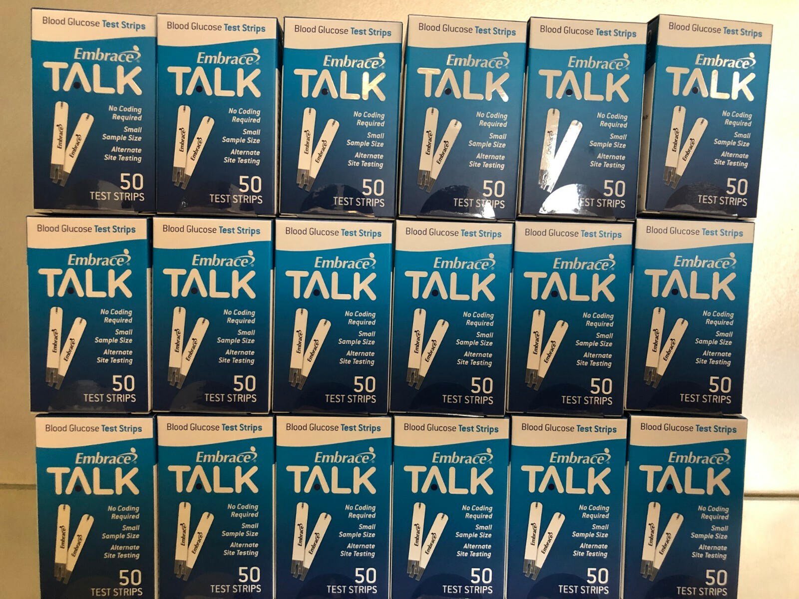 Embrace TALK Blood Glucose Test Strips 1000 Qty. Exp 11/22/24. Free shipping