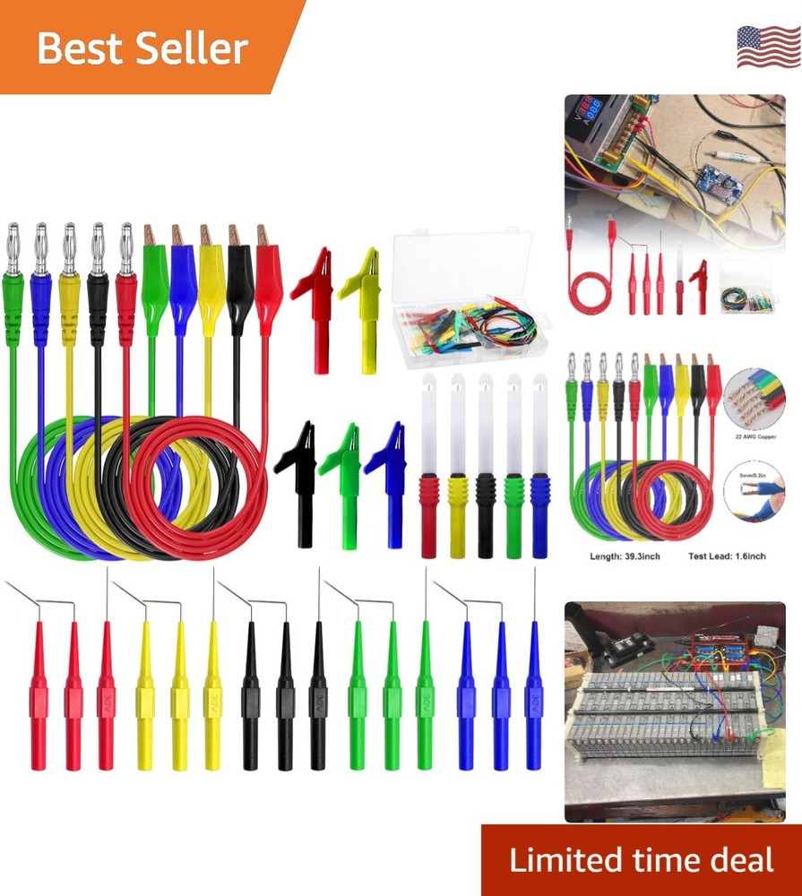 Comprehensive 31PCS Testing Kit: Back Probes, Clips & Leads for All Applications