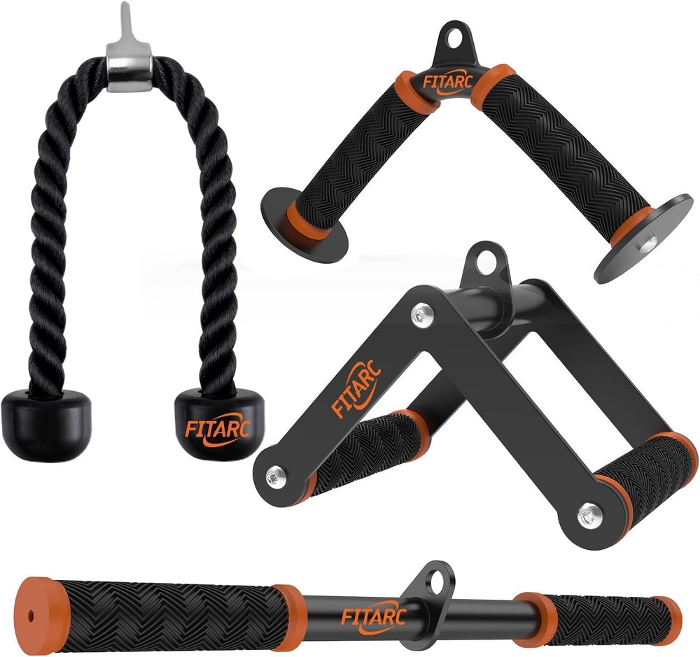 Cable Machine Attachment Set for Gym & Home Workouts, Lat Pulldown Attachments w