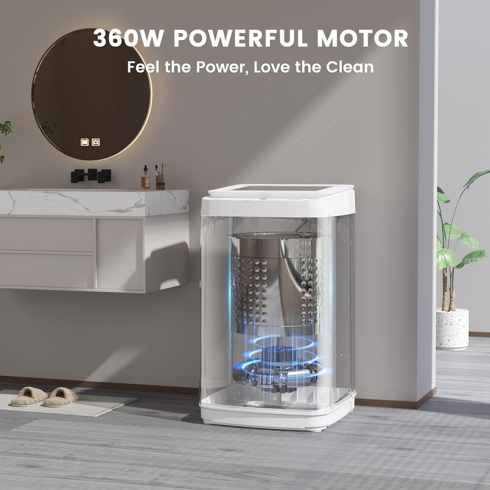 14 Lbs Portable Washing Machine, Fully Automatic Portable Washer with 10 Program