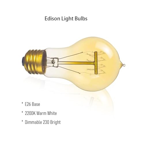 Incandescent Light Bulbs, Vintage Dimmable E26 Bulb,A60 Warm Light Bulbs 60