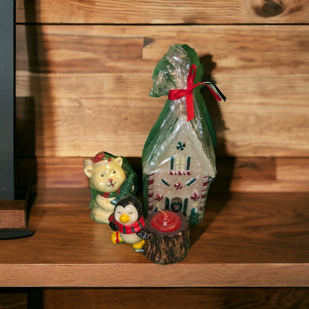 Three Cute Christmas Candles