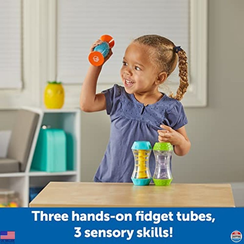 Learning Resources Sensory Trio Fidget Tubes - Travel Toys for Toddlers & Kids