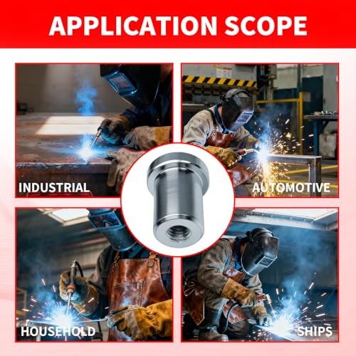 (5 Pcs) Weld-On Nut,1/2"-13 Thread, Extended Threaded 5pcs1/2"-13 Thread