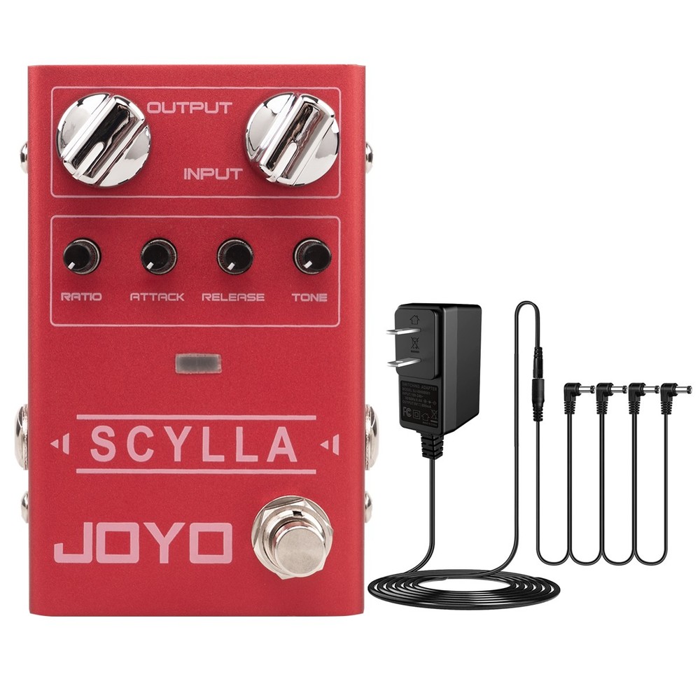 JOYO Bass Guitar Compressor Effect Pedal with High Dynamic Control Power Supply