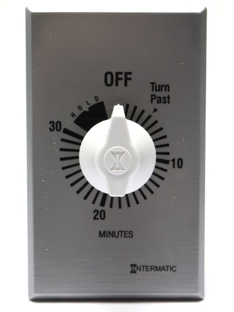 Intermatic FF30MH Spring Wound Countdown Timer, 125-277VAC, Silver