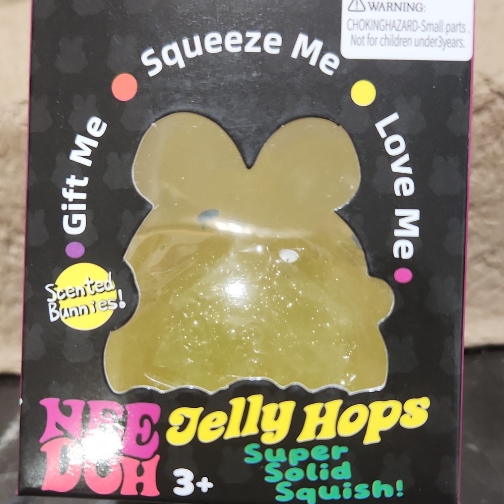Schylling Jelly Hops Super Solid Squish Scented Bunny Yellow