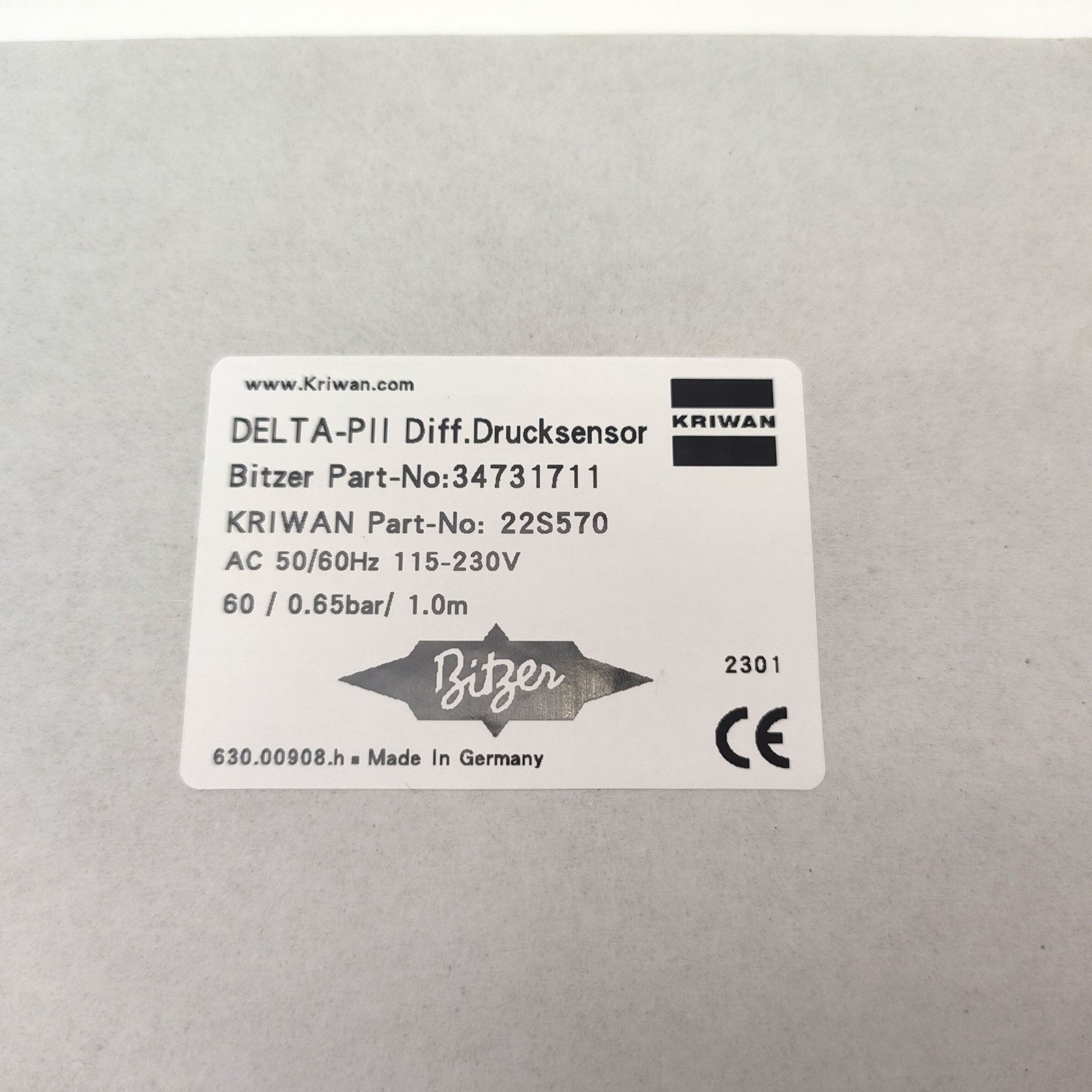 For Bitzer 34731711 Compressor Oil Pressure Differential Switch with Copper Head