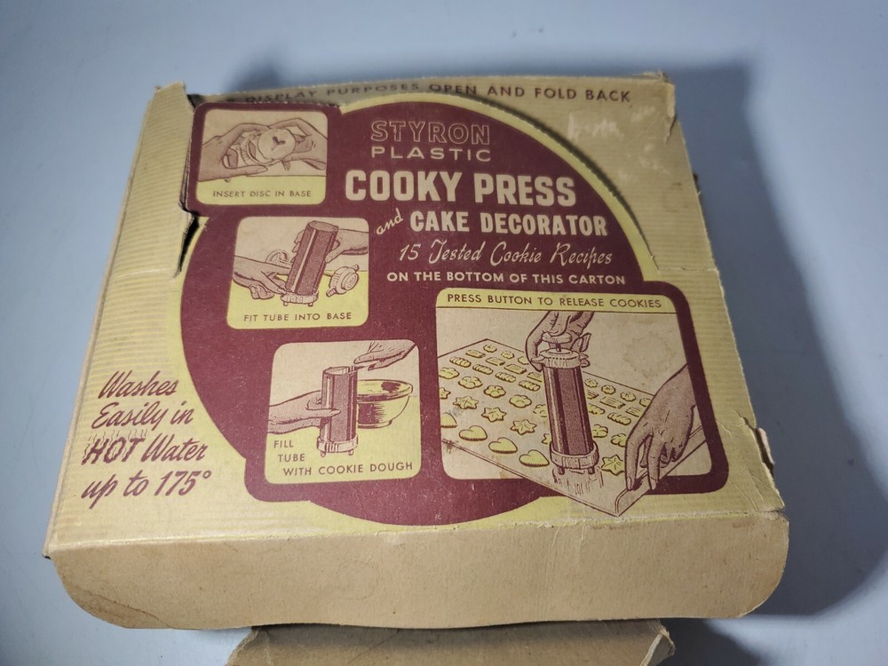 Vintage Styron Plastic Cooky Press and Cake Decorator