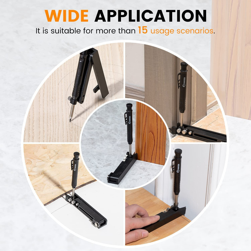 Multi-Function Scribing Tool- Construction Pencil- Aluminum Alloy Scribe Tool wi