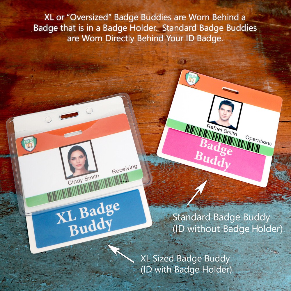 5 Pack - In Training Badge Buddy Oversized Horizontal Extra Long ID Backer