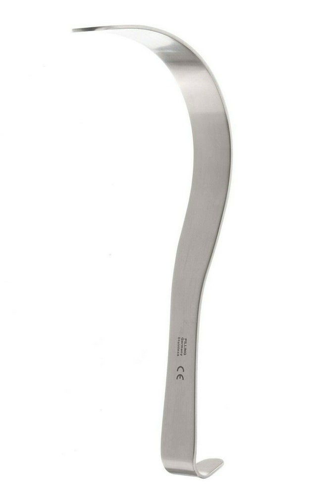 DEAVER Retractor, 10" x 1" Wide Blade, Hook Handle