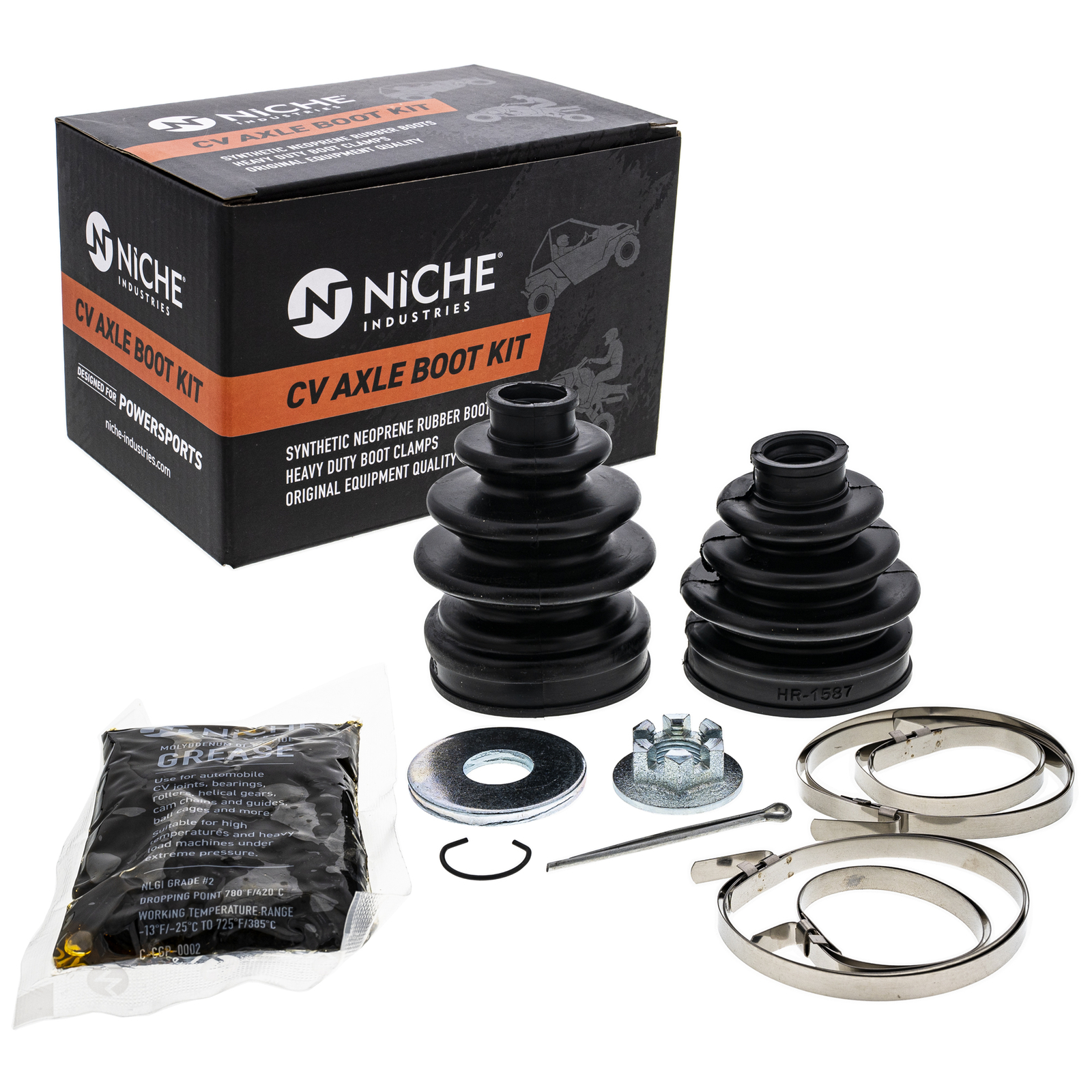 NICHE Front CV Axle Boot Kit for Yamaha Grizzly 350 Wolverine 450 ATV