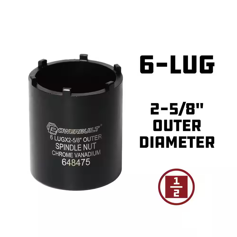 6-Outer Lug Spindle Nut Socket