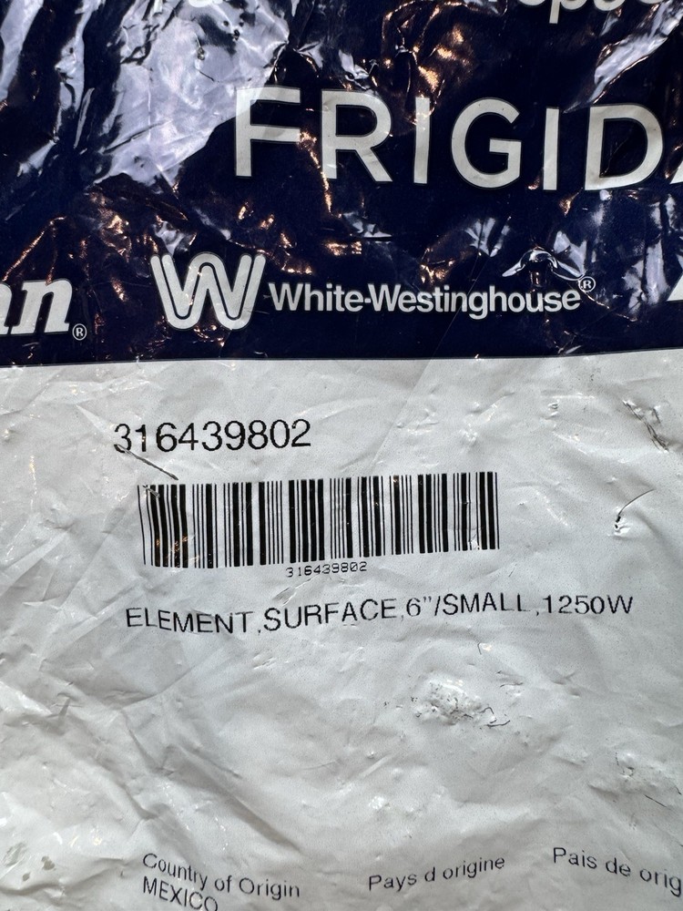 OEM Frigidaire 316439802 Appliance 6" Surface Element