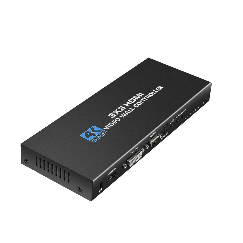 1 in 9 out HDMI Video Wall Controller Processor 4K DVI HDMI 1X9 Screen Splitter