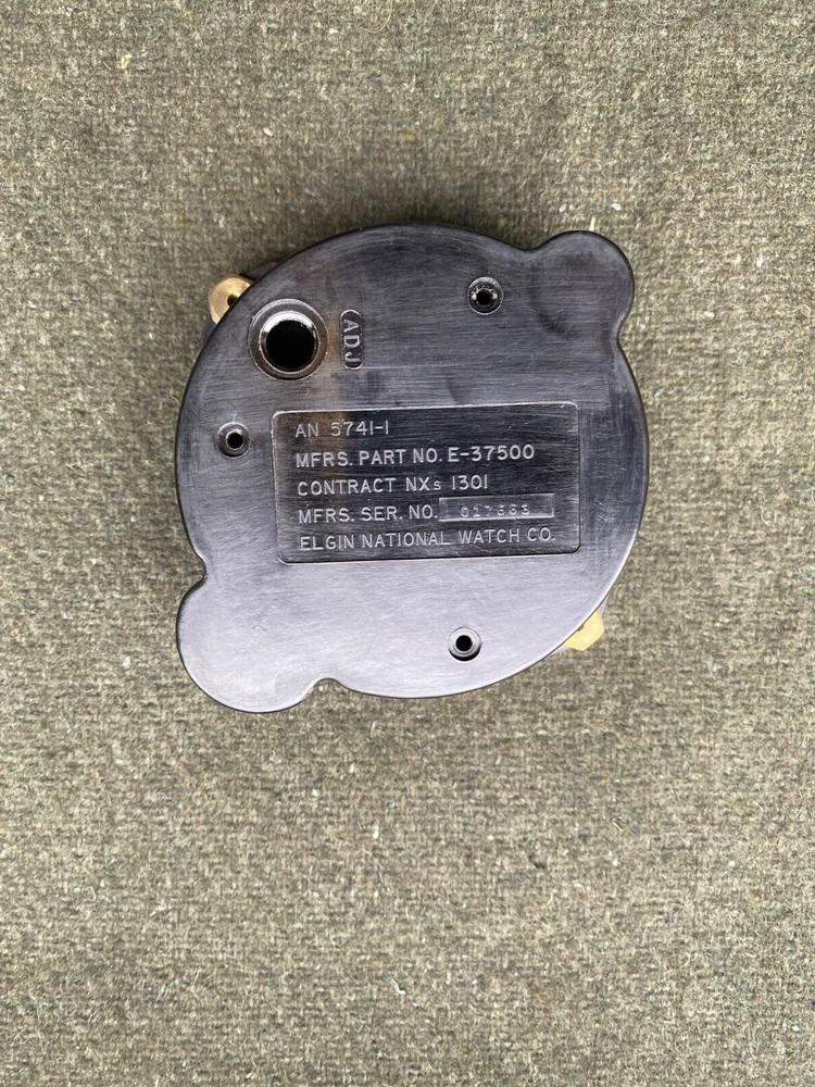 Original WW2 US Air Force Elgin Cockpit Clock Case Compartment Part No - E37500