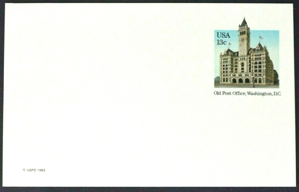 1983 US Sc. #UX99 postal card, 13 cent, mint, sharp corners, excellent shape