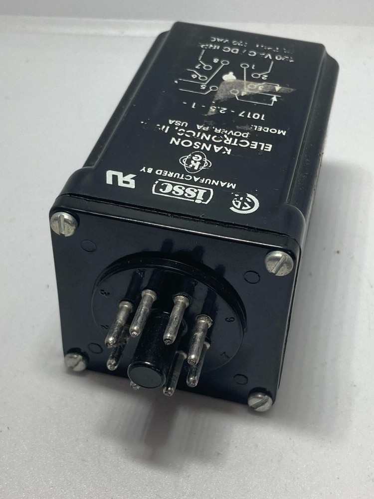 ISSC 1017-2.5-1 SOLID STATE TIME DELAY RELAY W/LED INDICATION 0.025-2.5 SEC 8 P