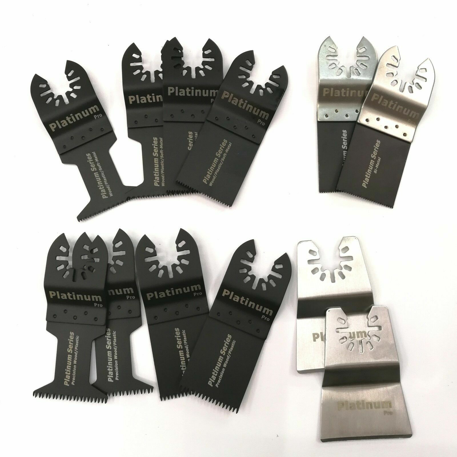 12Pcs Universal Saw Blade Oscillating Multi Tool Wood Metal Cutter Steel