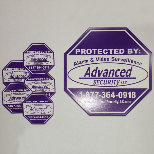 Advanced Security Sign/Decal 5-Pack