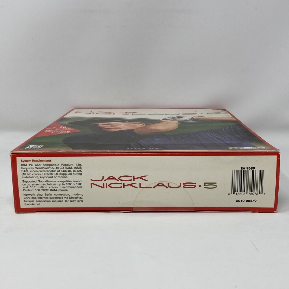 Jack Nicklaus 5 PC Game Windows 95 Big Box Sealed (B7)